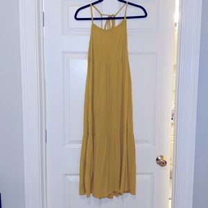 LOFT Yellow flowy perfect beach vacation dress